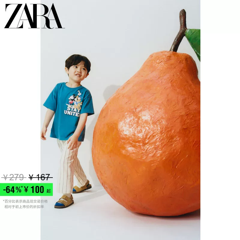 Распродажа ZARA детские обувь для малышей из коровьей кожи с каучуковой подошвой сандалии 6623530 105
