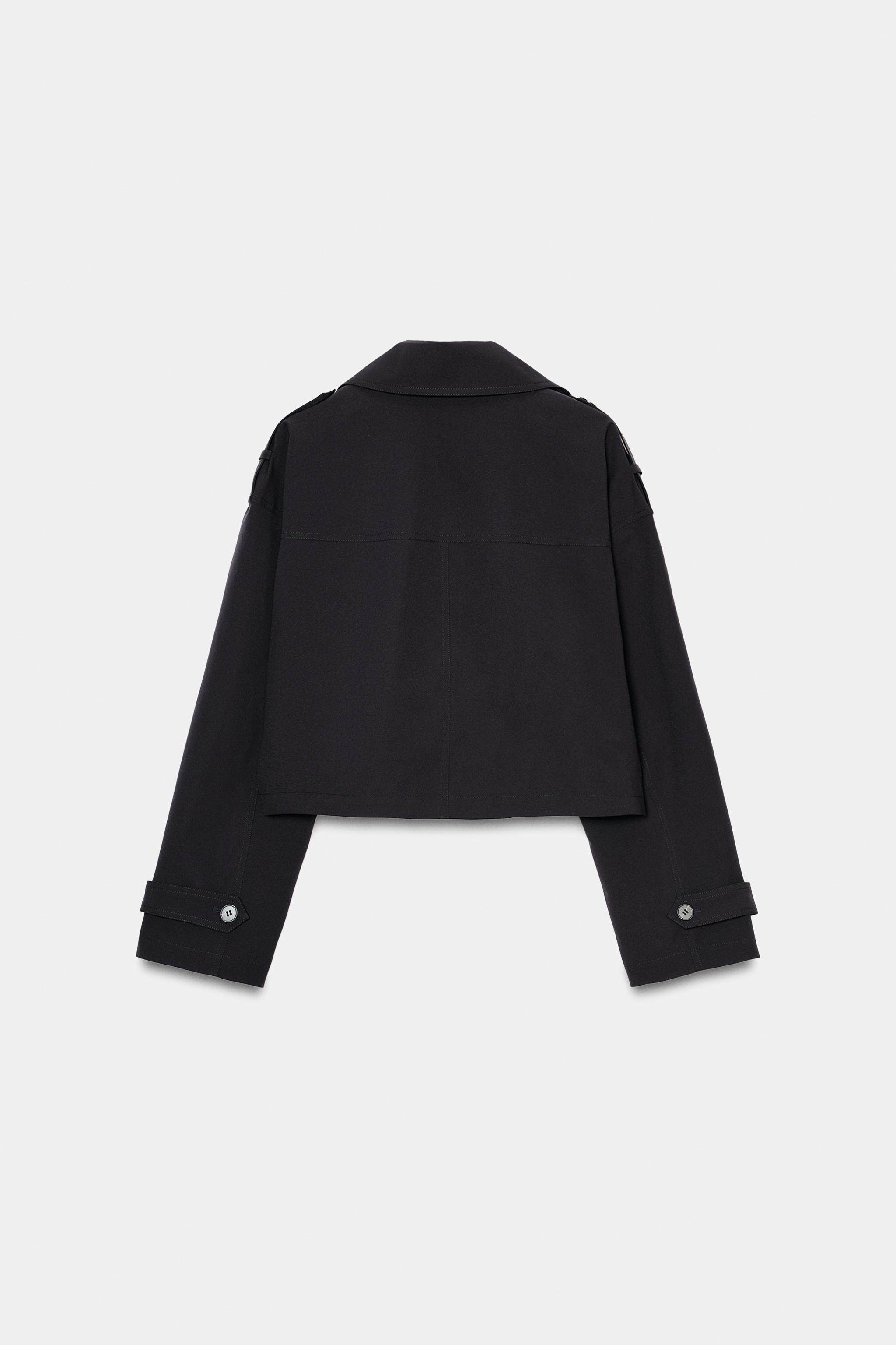 ZARA 2026 новая весна и лето Вкус женщины длинный рукав отворот случайный краткое модель Двойная планка ветровка 8073069 401 