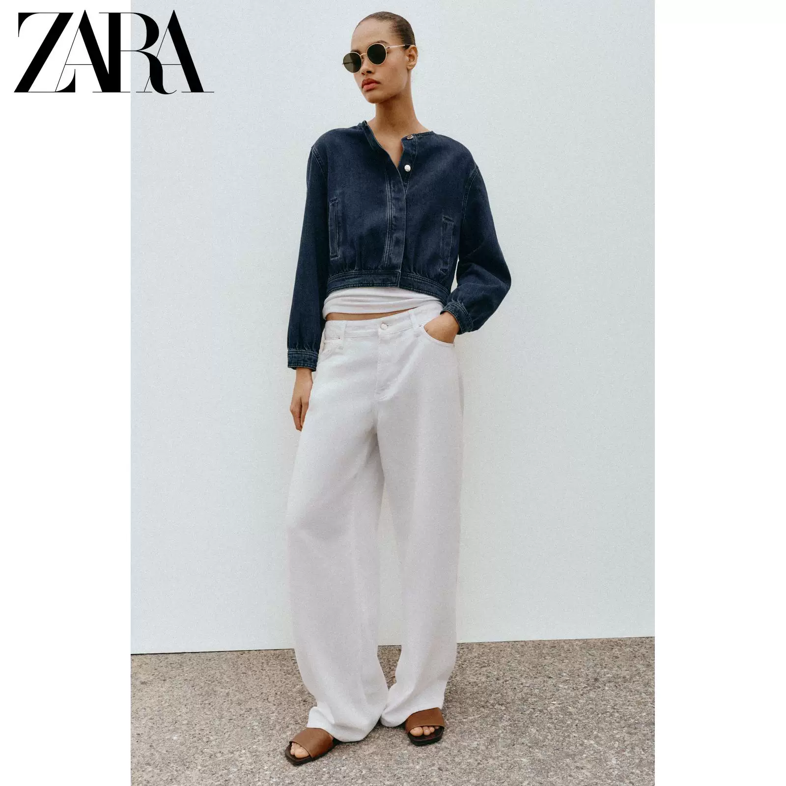 ЖЕНСКАЯ джинсовая бомбер-куртка ZARA Z1975 весна-лето 2026 год, артикул 6147195 407