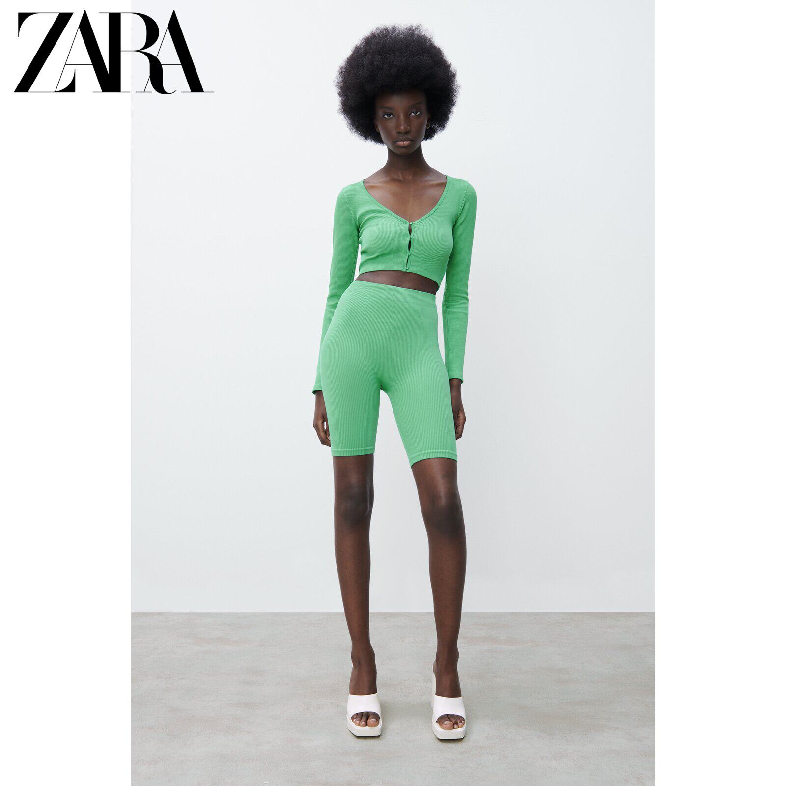 ZARA spring new women's fit seamless locomotive in-fit pants 7901513500