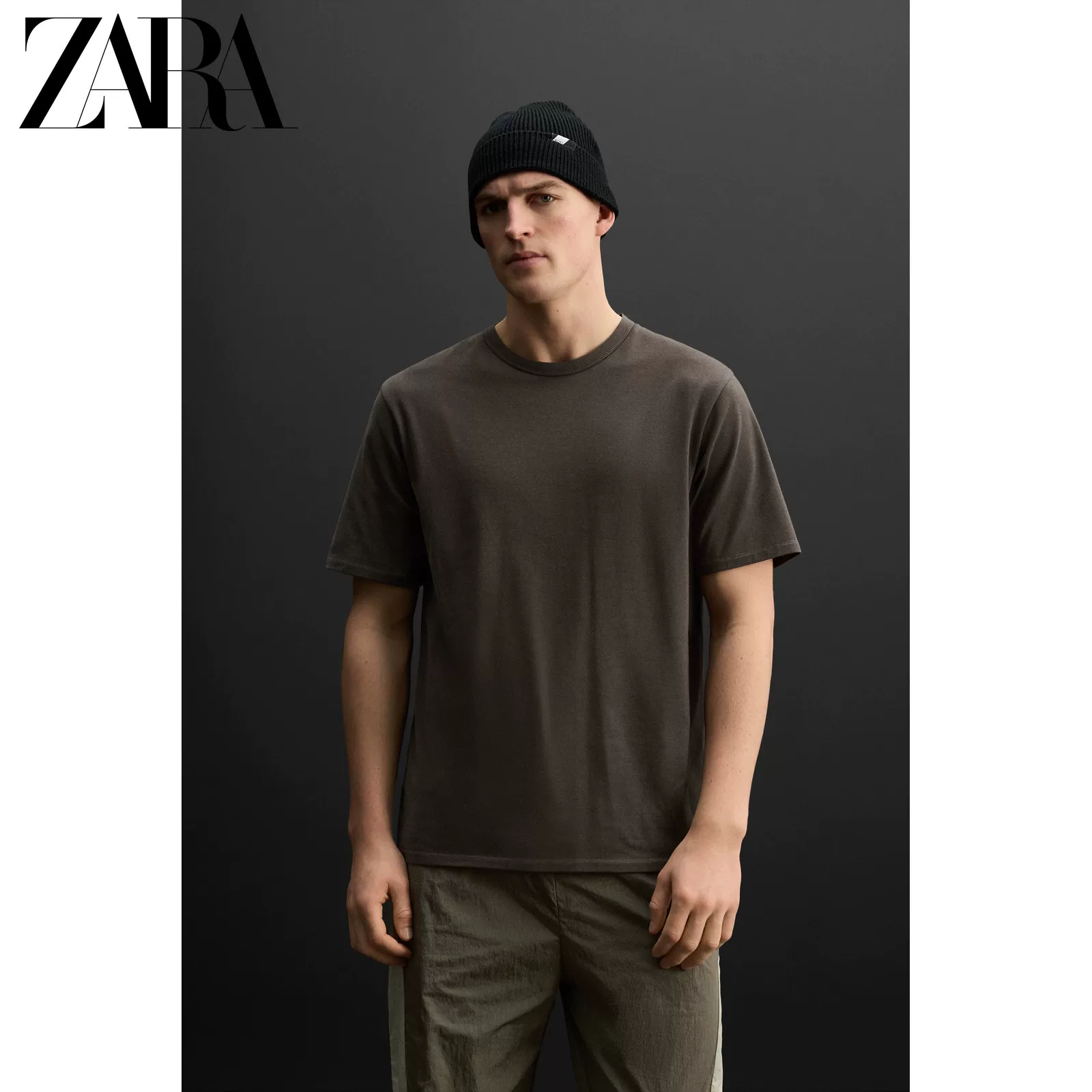 ZARA Новый продукт спортивной серии мужская многокрасочная базовая футболка для тренинга 0761400