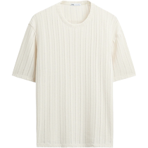 ZARA 2024 autumn new product mens basic slim and comfortable round neck short-sleeved T-shirt 5644304 712