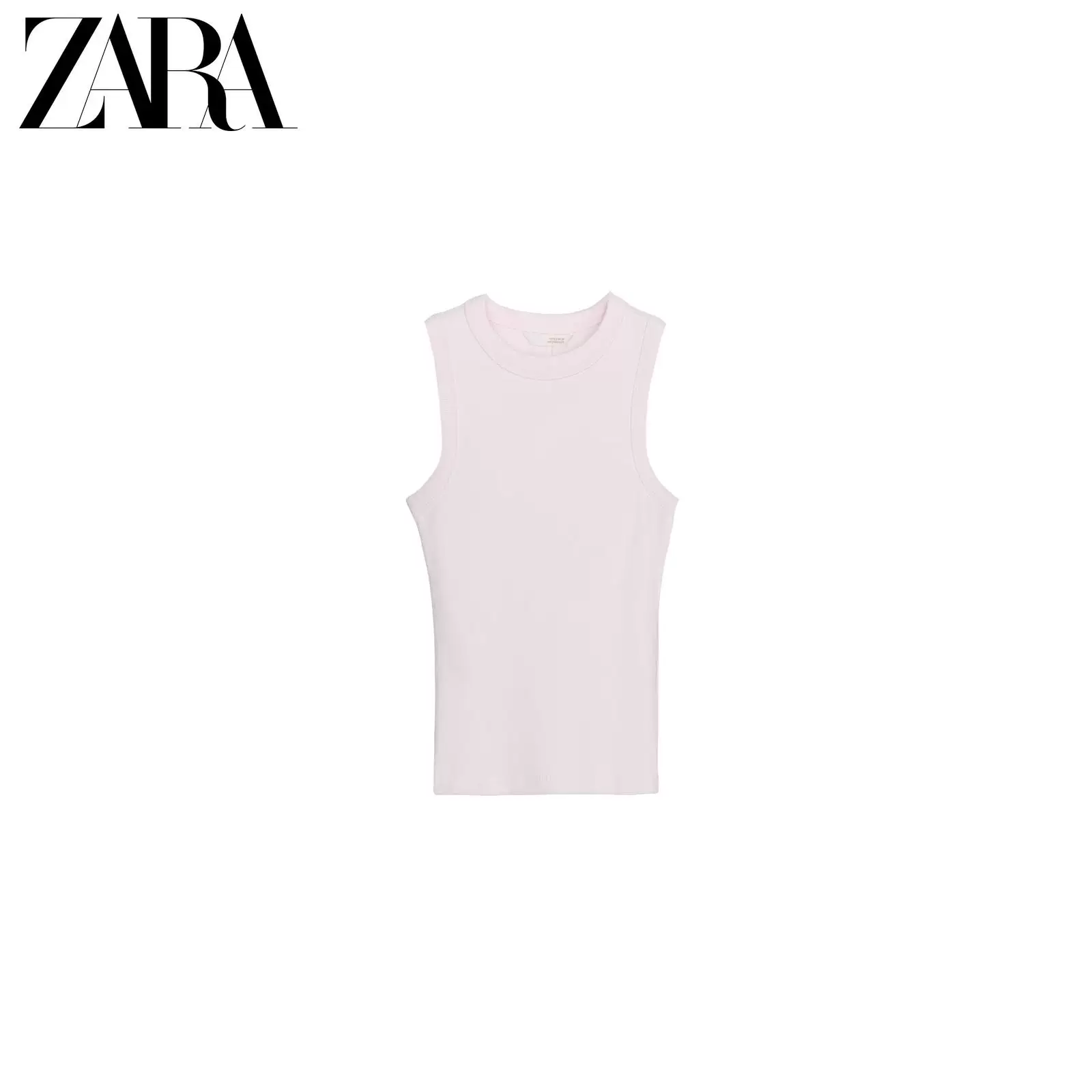 Женский топ-свитер COTTON BLEND с круглым вырезом от ZARA 2026 весна-лето, водолазка, 3253330 621
