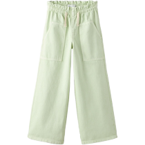 ZARA 24 new summer products childrens clothing girls loose fit paper bag pants 4441700 527