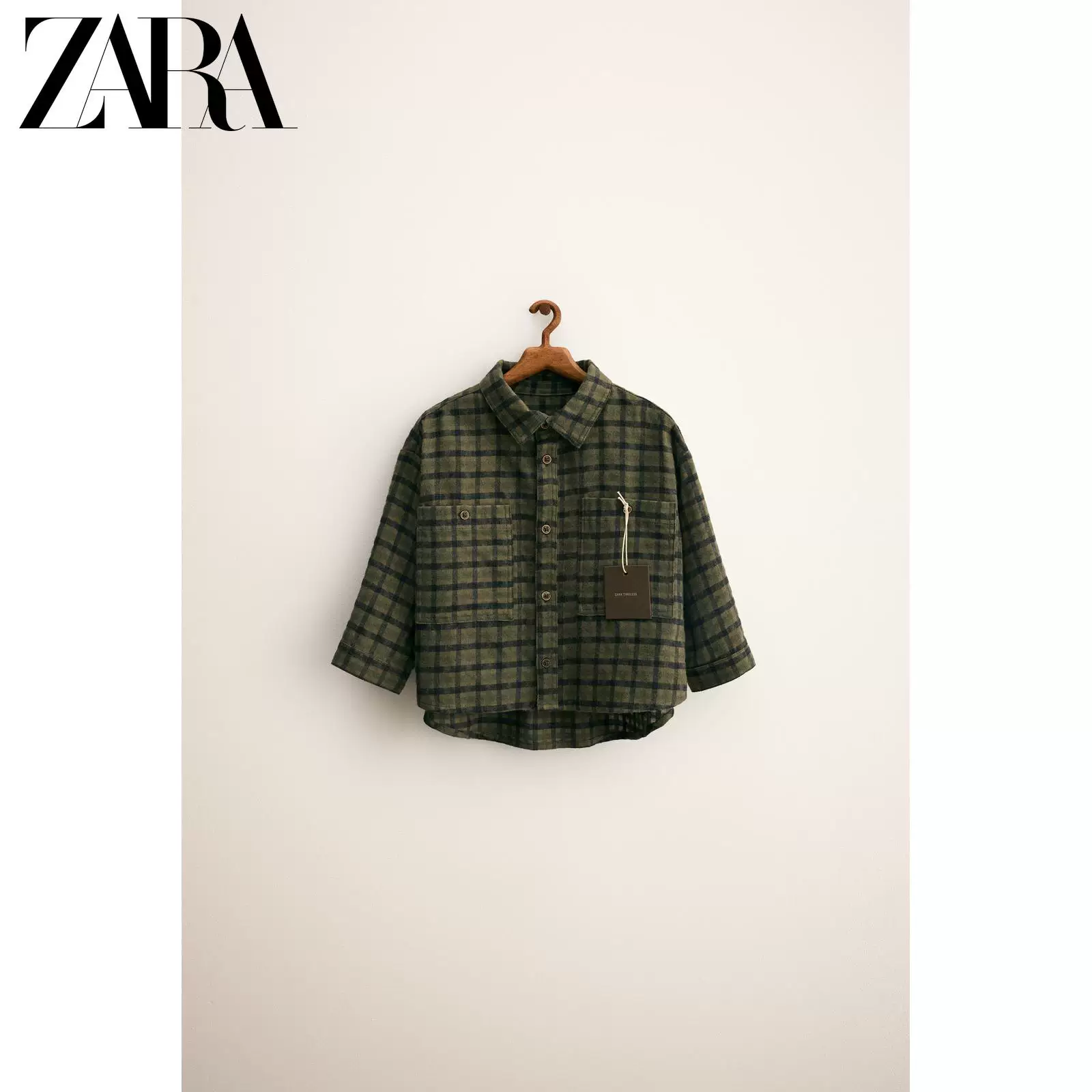 ZARA 2026 весна-лето новые продукты для малышей и котят ZARA TIMELESS клетчатая рубашка 1025788 527