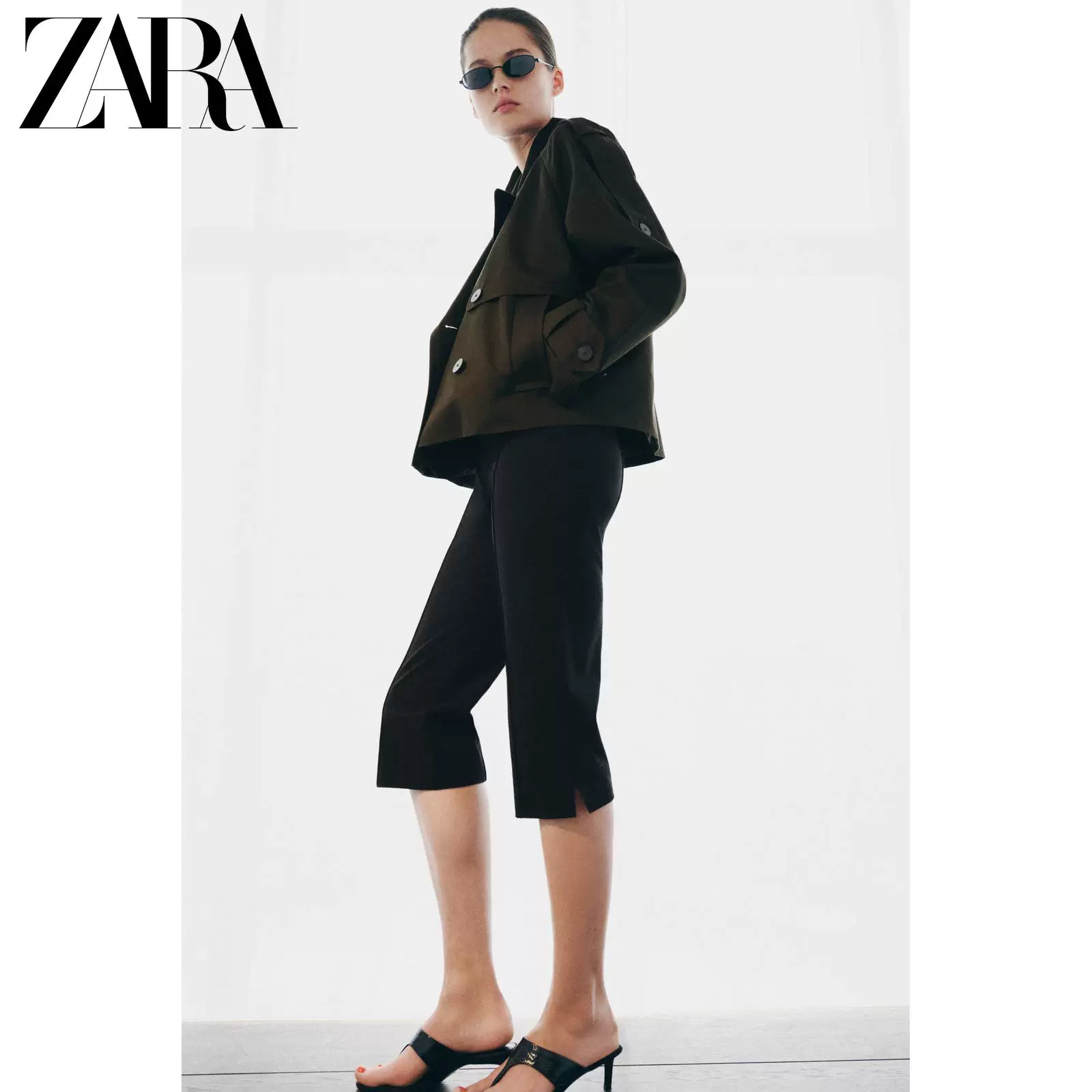 ZARA 2026 New Spring Summer Women's ZW Series Long Sleeve Lapel Short Waterproof Windbreaker 0518040 507