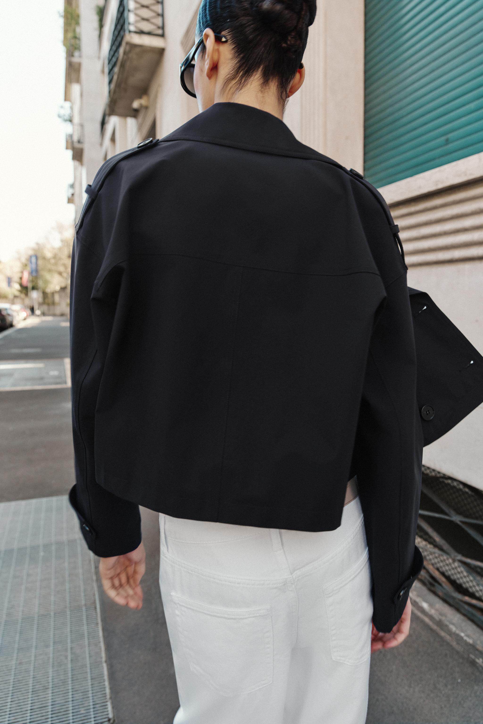 ZARA 2026 новая весна и лето Вкус женщины длинный рукав отворот случайный краткое модель Двойная планка ветровка 8073069 401 