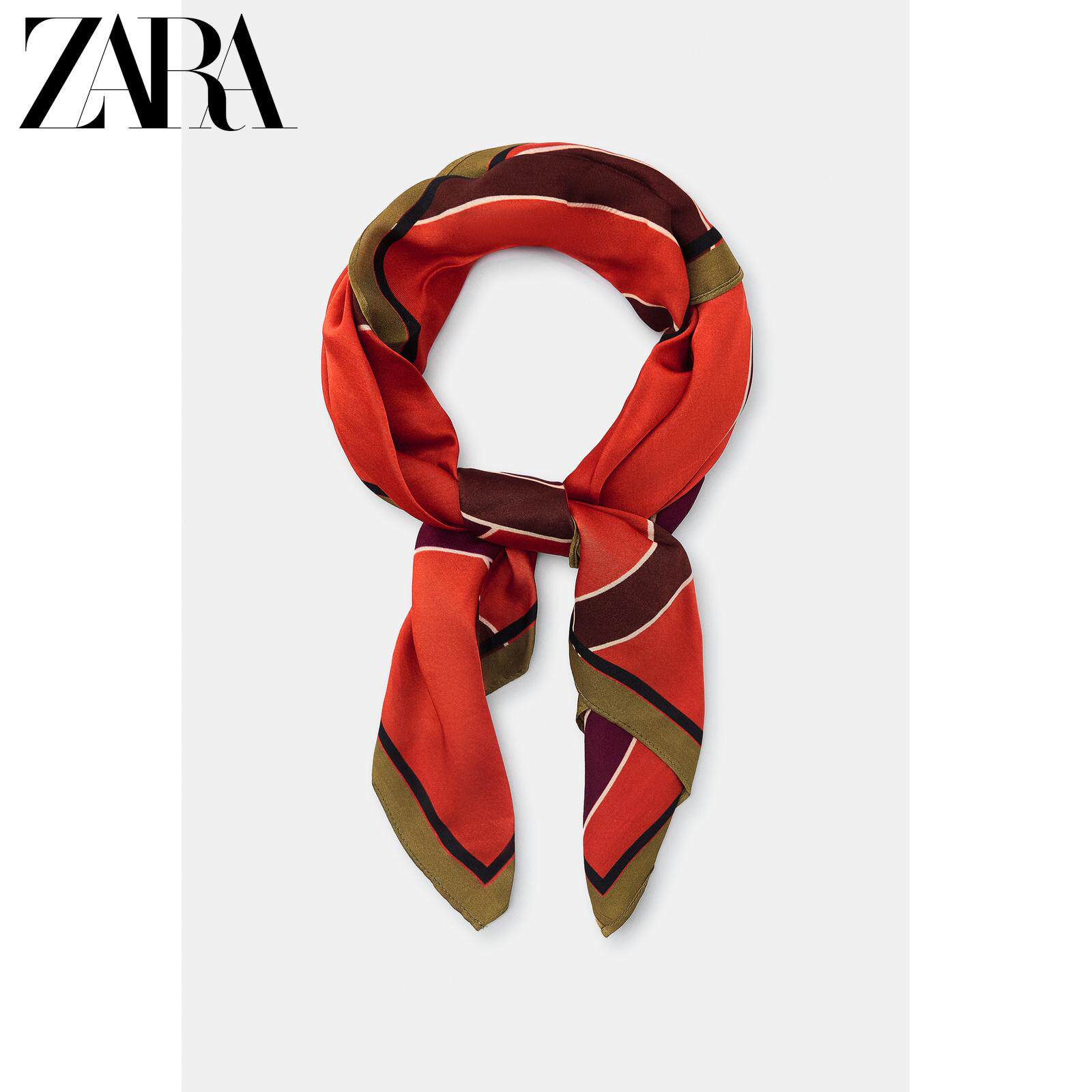 ZARA2026 новая весна и лето женщины печать полоса шарф 4758021 515 