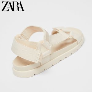 ZARA 新款 儿童鞋女童 米色科技面料凉鞋 12600830102