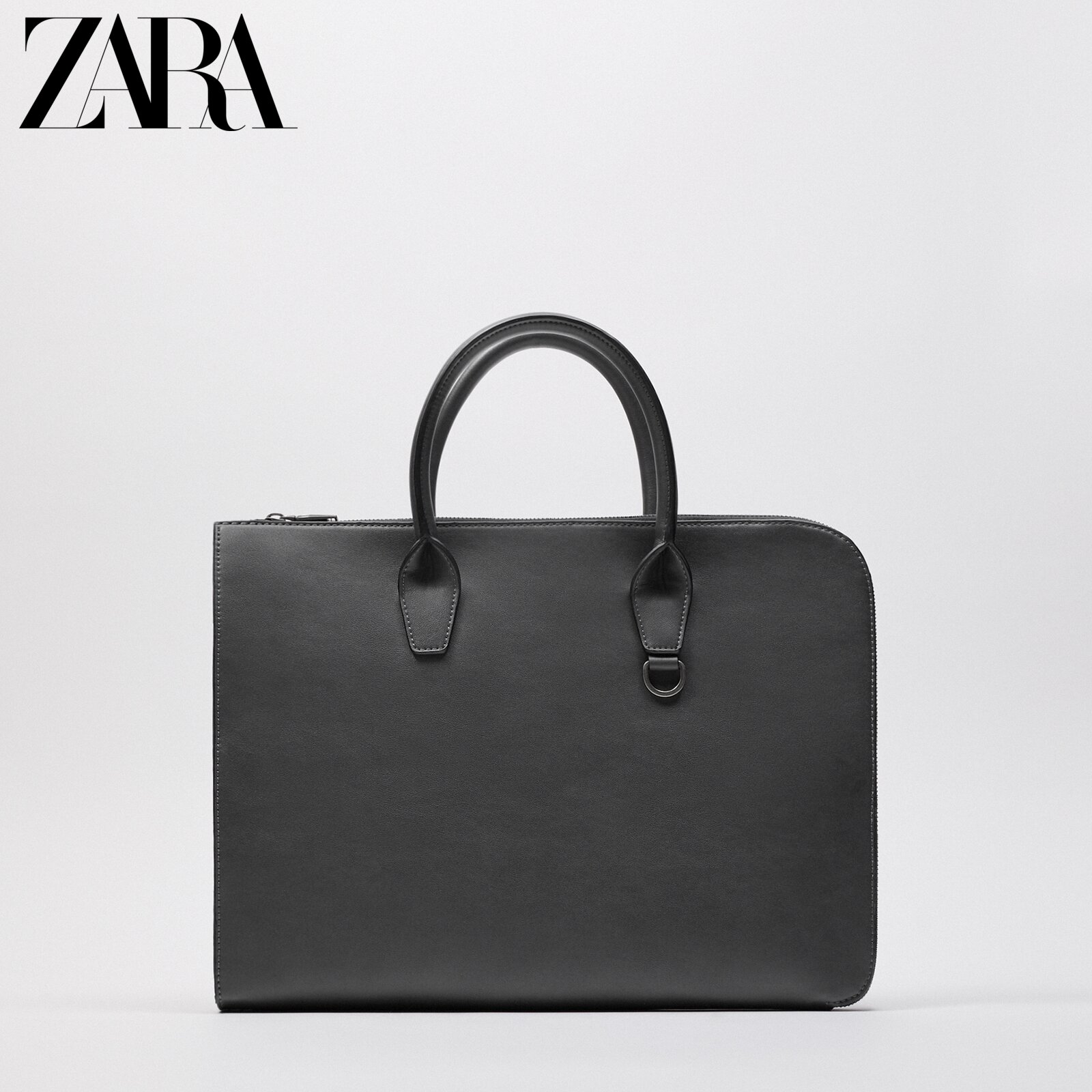 ZARA Spring New Pint Men's Bag Grey Business Classic Briefcase Handbag 3404820004