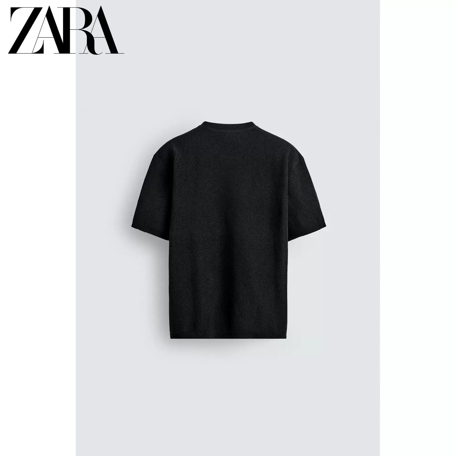 ZARA Весна-лето 2026 Новинки Мужская мультицветная приталенная прямая рубашка с фактурной шерстью 4938433