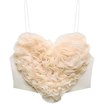 ZARA24 spring new products TRF womens heart-shaped fluffy short blouses 7200004727