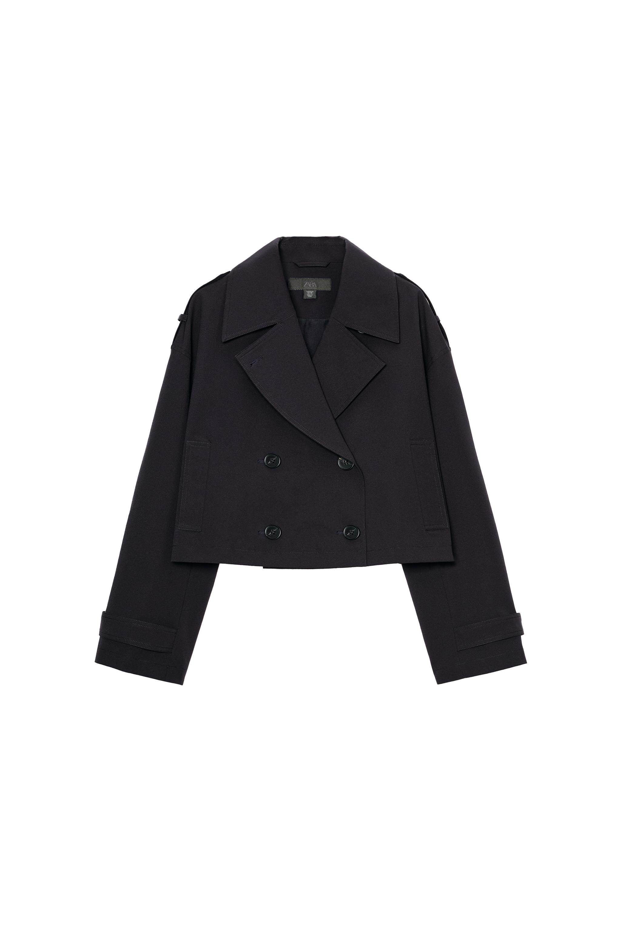ZARA 2026 новая весна и лето Вкус женщины длинный рукав отворот случайный краткое модель Двойная планка ветровка 8073069 401 