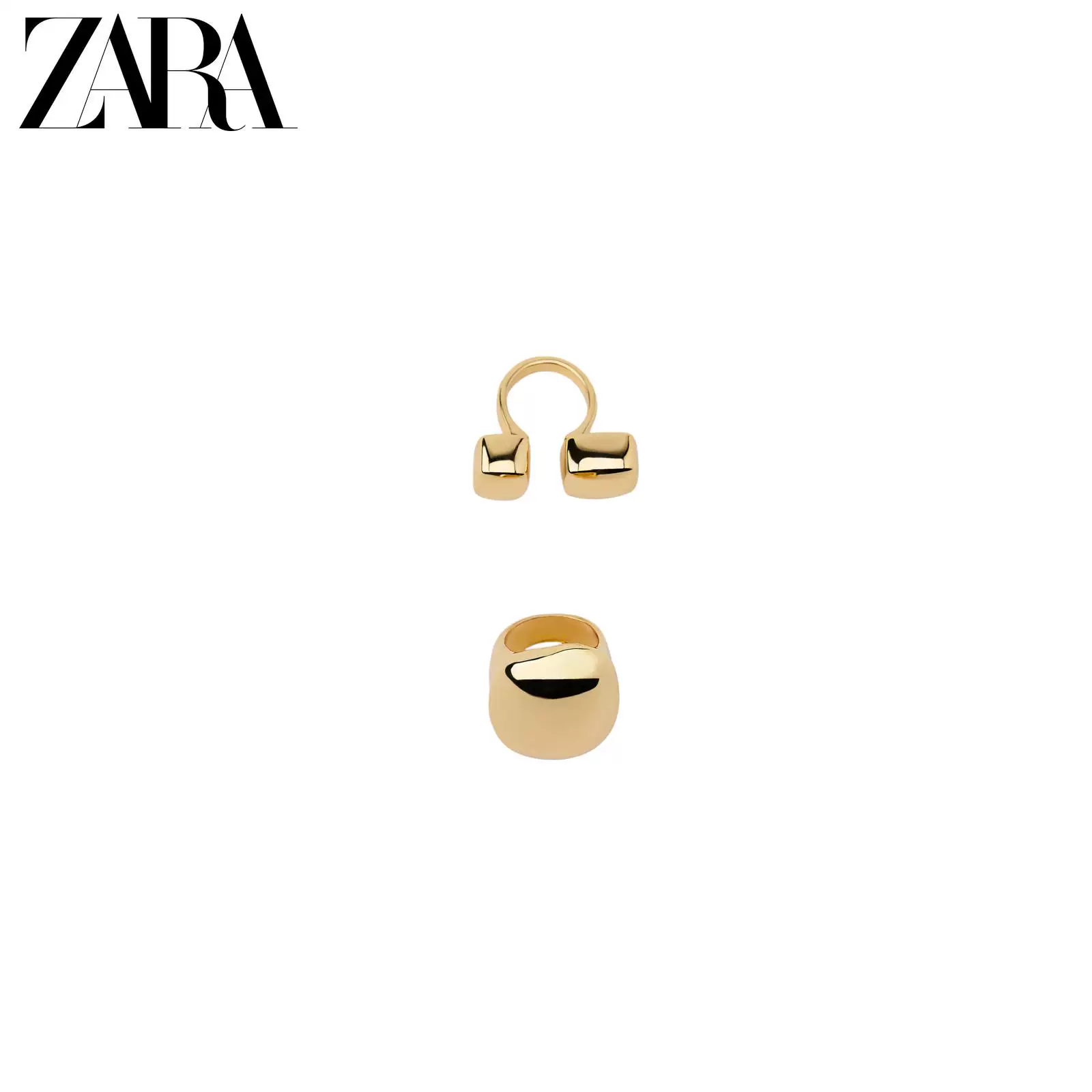 ZARA 2026 весна-лето новые товары женские 2 комплекта геометрические кольца 4736018 303