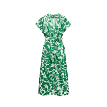 ZARA 24 Summer New Products Womens Dress Printed Belt Memes Dress 8372109131