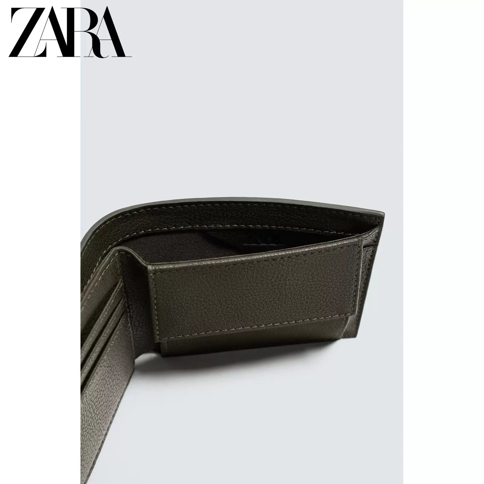 ZARA зимние новинки 2025, мужской кошелек фактура, текстура сумка 3805720 500