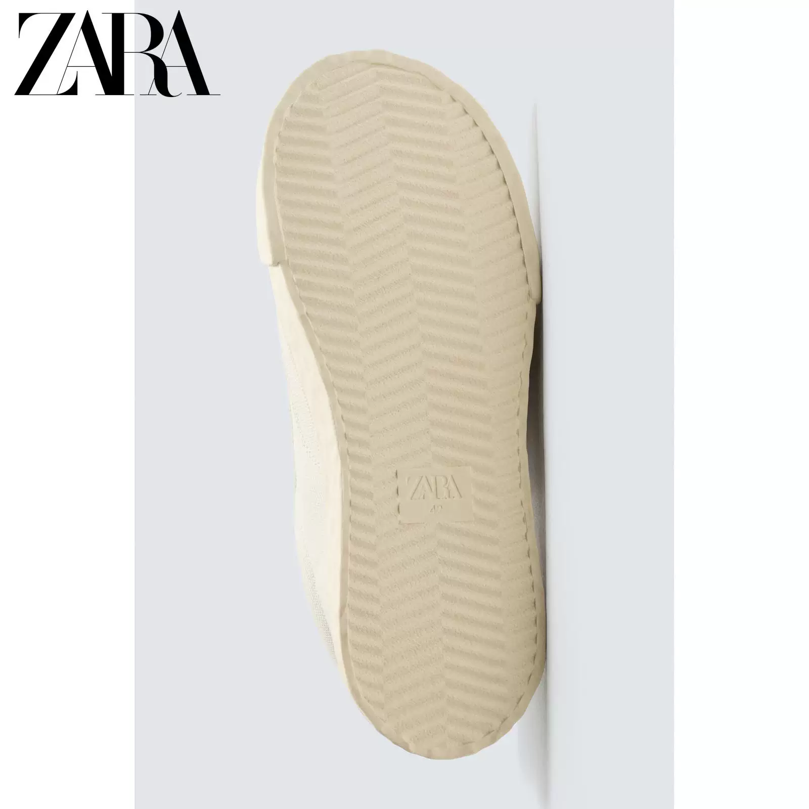 Белые тканевые кроссовки ZARA 2026 весна-лето мужские обувь с толстой подошвой на шнуровке 2273720 001