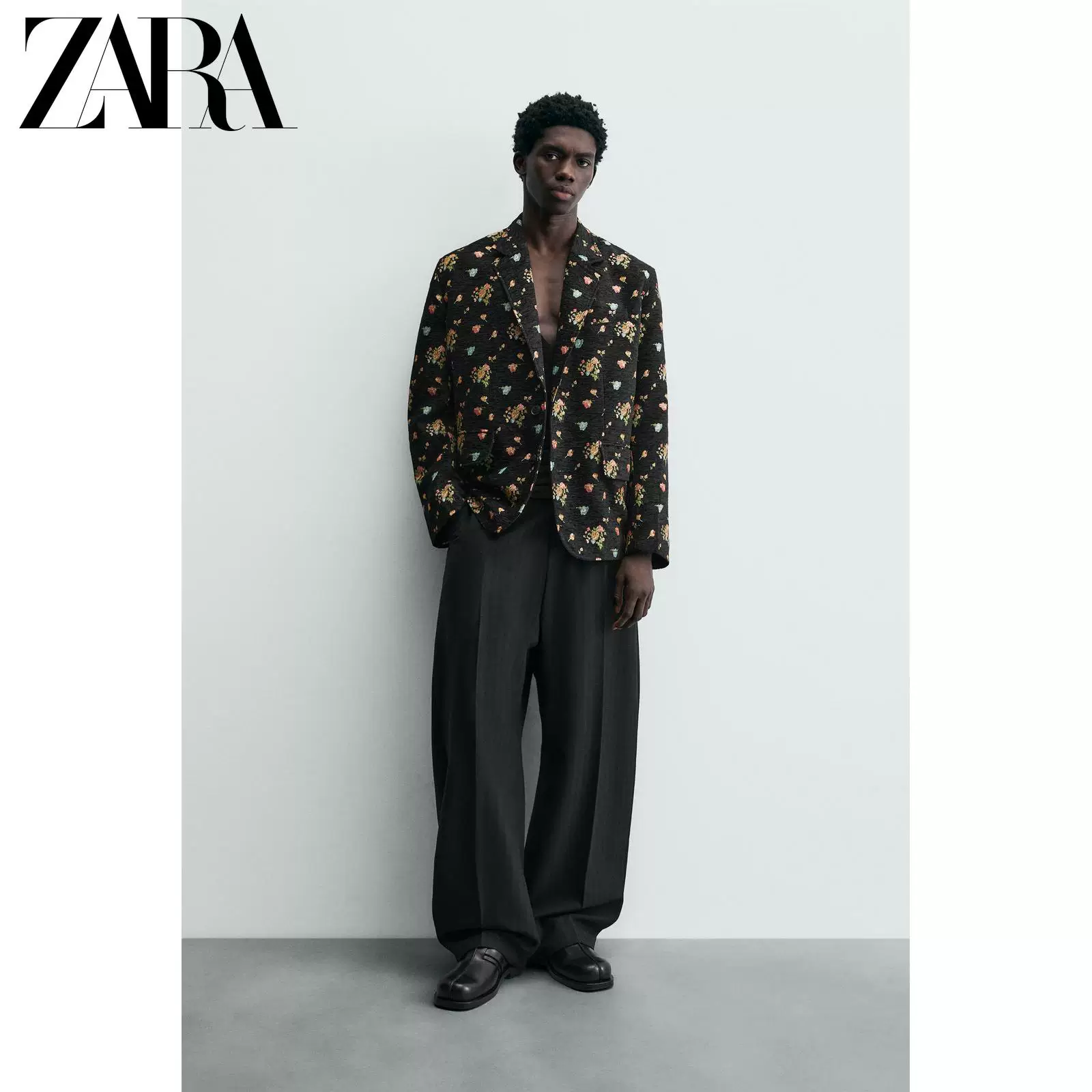 ZARA 2025 зимние новинки мужской жаккардовый костюм лимитированная серия 4088103 074