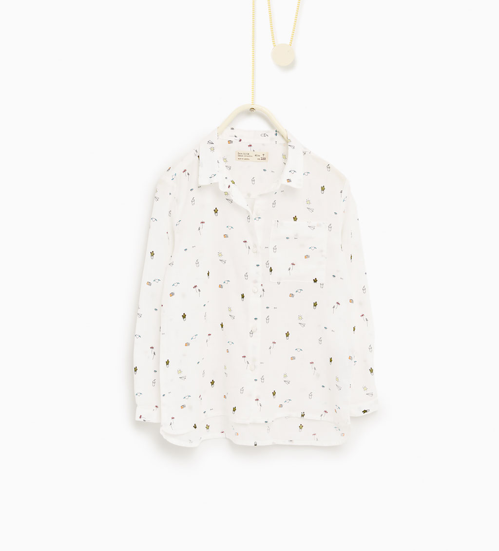 Chemise fille ZARA à manche longue - Ref 2087999 Image 17