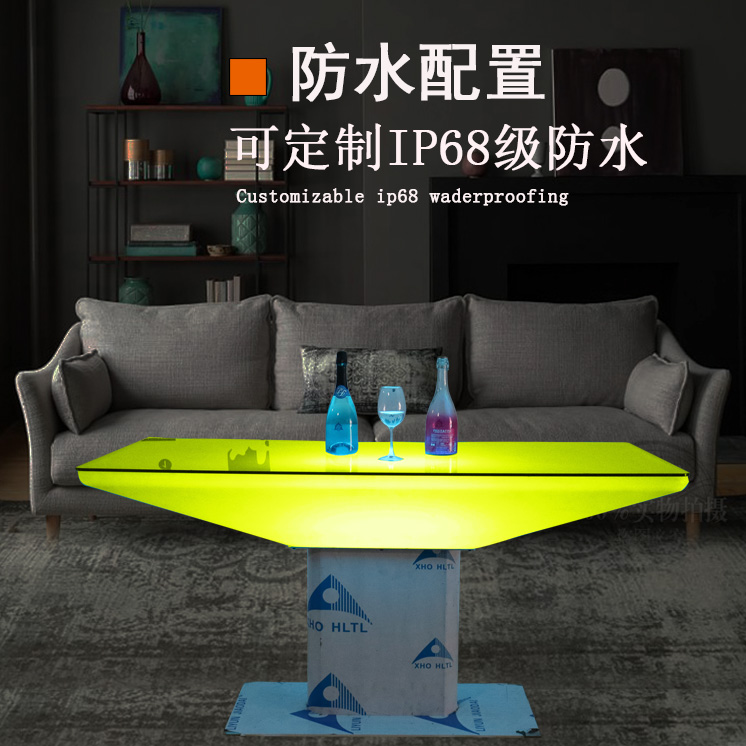 Led bar Booth Bulk Desk Ktv Luminous Tea Table Bar Table And Chairs Nightclub Creative box Rectangular Waterproof Furniture
