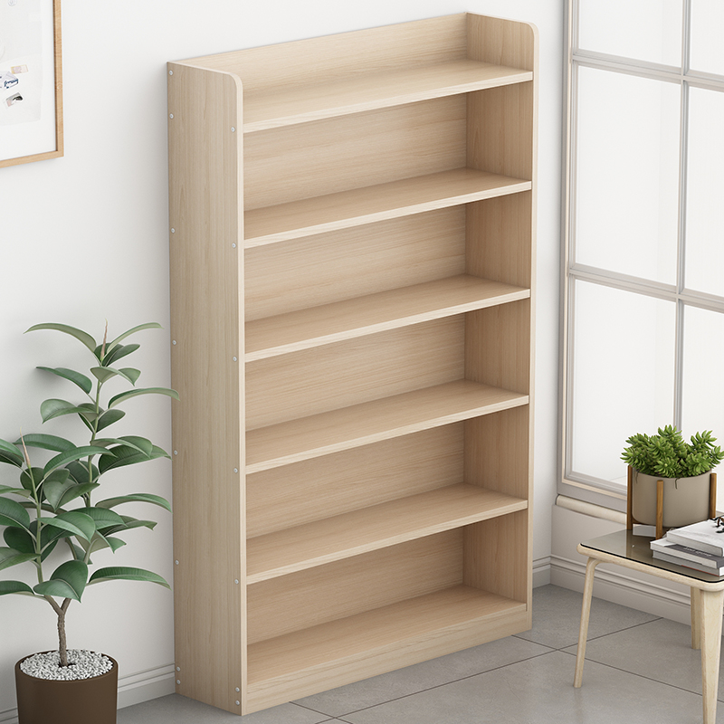 Pine bookshelf shelf Floor-to-ceiling home living room bedroom Simple solid wood children's bookcase simple student storage