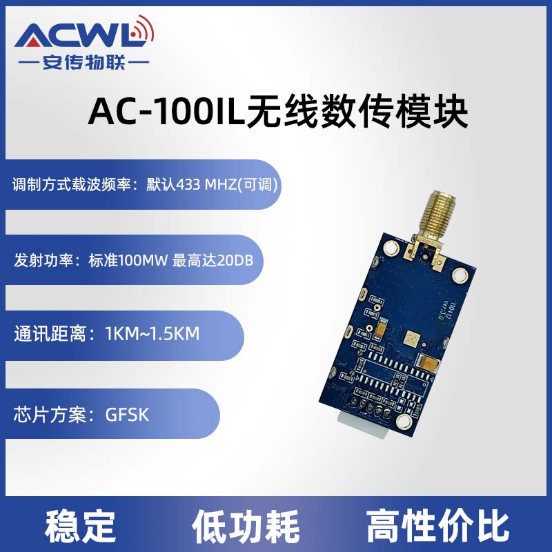 Anti - texture serial port 222485 wireless number transmission 433 transmitting module industrial transmission AC-100IL direct sales