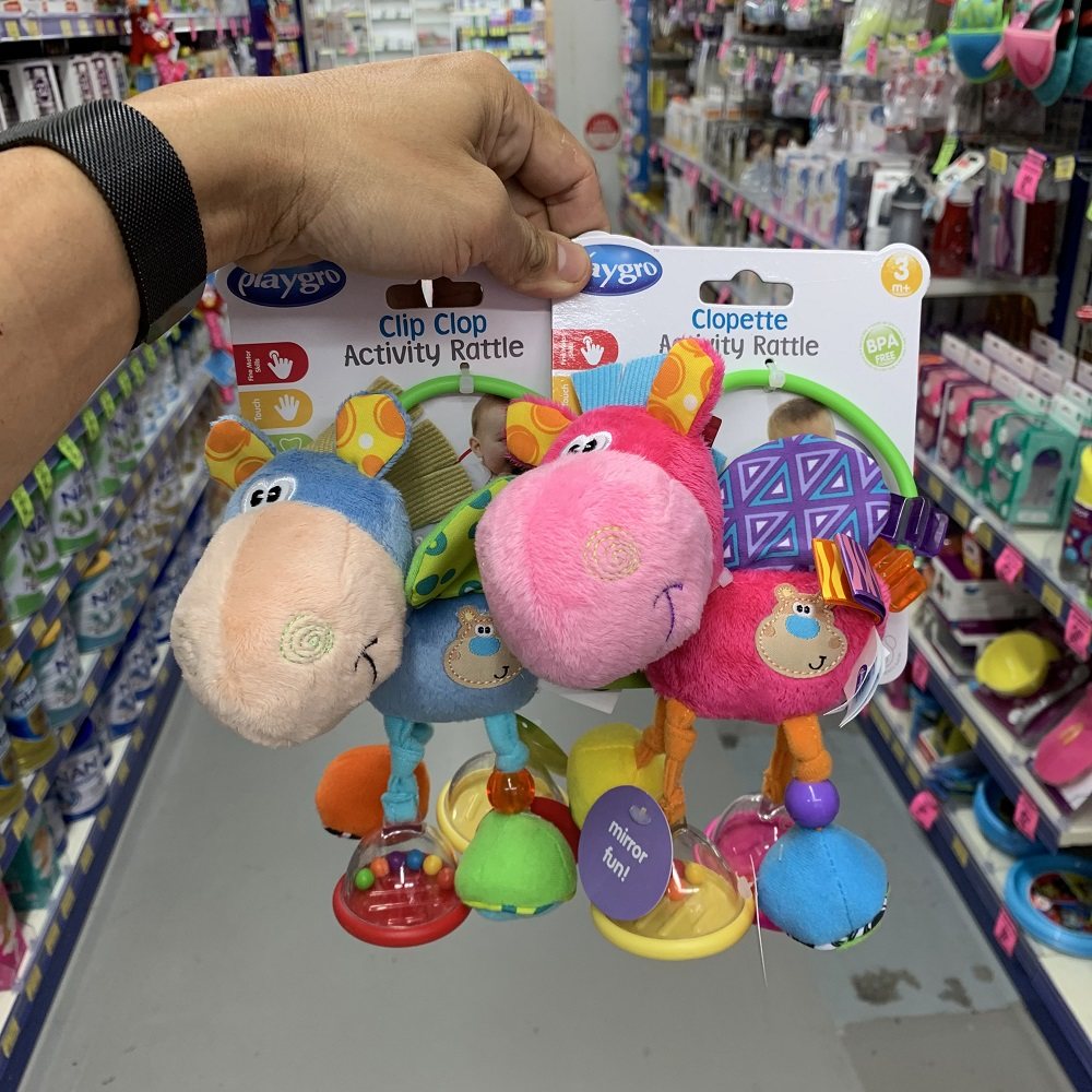 Native Australian playgro infant early teaching puzzle small horse rocking suede toy for more than 0 months sensual pressure glue