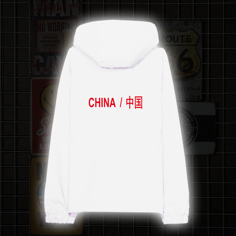 Spring and autumn Korean version of luminous luminous charge windbreaker popular logo trend students 3M reflective clothes for men and women fluorescent coat