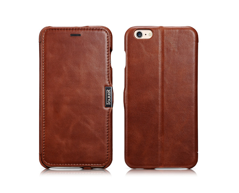 iCarer Vintage Series Side Open Handmade Genuine Cowhide Leather Case Cover for Apple iPhone 6S Plus/6 Plus & iPhone 6S/6