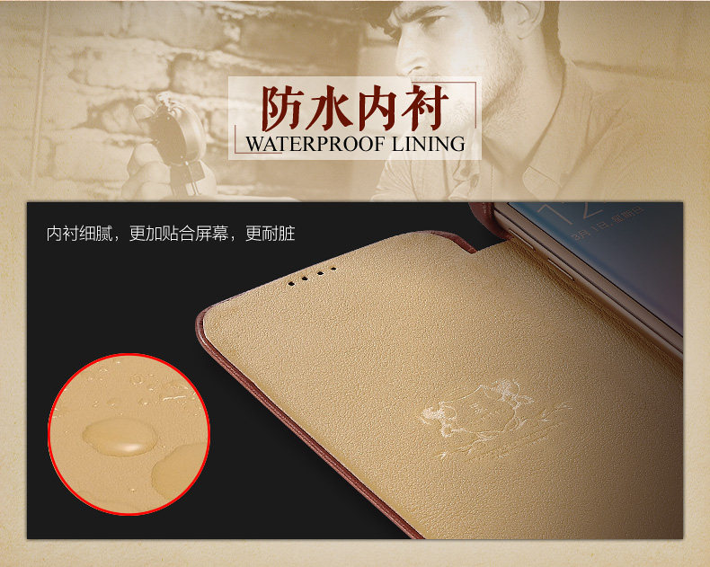 iCarer Vintage Series Side Open Handmade Genuine Cowhide Leather Case Cover for Samsung Galaxy S6 edge Plus & S6 edge & S6