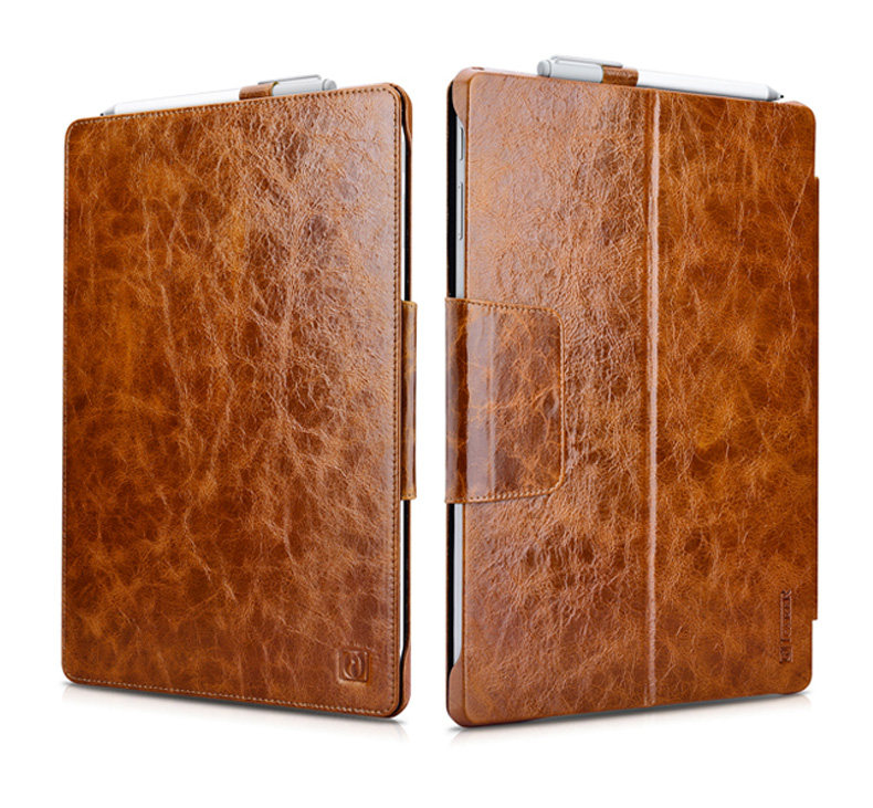 iCarer Oil Wax Vintage Series Handmade Genuine Cowhide Leather Case Cover for MicroSoft Surface Pro 4
