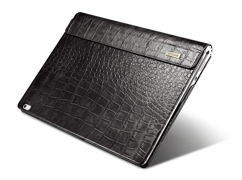 iCarer Oil Wax Vintage / Embossed Crocodile / Litchi Pattern Handmade Genuine Leather Detachable Flip Case for Surface Book