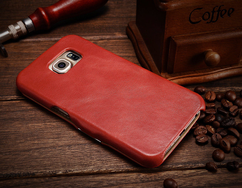 iCarer Vintage Series Side Open Handmade Genuine Cowhide Leather Case Cover for Samsung Galaxy S6 edge Plus & S6 edge & S6