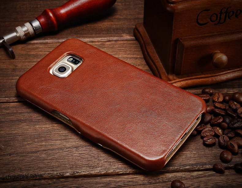 iCarer Vintage Series Side Open Handmade Genuine Cowhide Leather Case Cover for Samsung Galaxy S6 edge Plus & S6 edge & S6