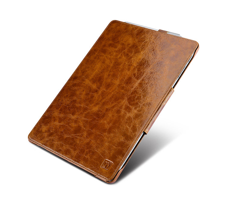 iCarer Oil Wax Vintage Series Handmade Genuine Cowhide Leather Case Cover for MicroSoft Surface Pro 4