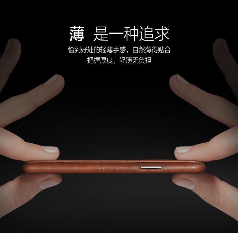 iCarer Curved Edge Vintage Series Side Open Handmade Genuine Cowhide Leather Case Cover for Apple iPhone X