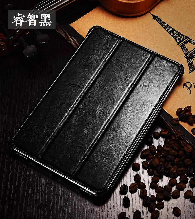 iCarer Vintage Series Smart Awakening Handmade Genuine Cowhide Leather Case Cover for Apple iPad Air 2/1