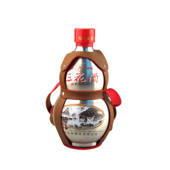 Guilin Zhuangquan Liquor Steel Gourd Sanhua Liquor 500ml Treasure Gourd Sanhua Liquor Yangshuo Tourism Souvenir 3 pieces