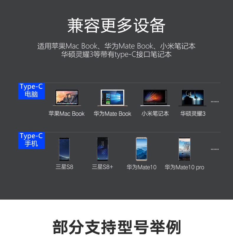 type-c docking station phụ kiện máy tính xách tay của Apple Lenovo MacBookPro chuyển đổi usb-C mở rộng HDMI Huawei mate10 / P20 s8 Samsung bộ chuyển đổi điện thoại - USB Aaccessories quạt sạc điện mini