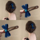 Côte d'Azur~Velvet bow duckbill clip