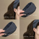 Whale gray~retro suede wide-brimmed headband
