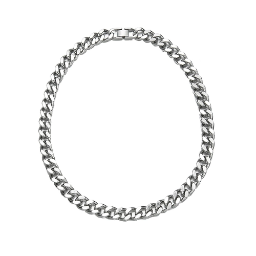 Ожерелье из нержавеющей стали, мужская универсальная цепочка до ключиц в стиле хип-хоп, изысканный стиль