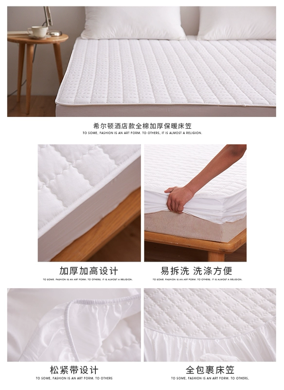 Giường đơn cotton đệm bông trải giường bọc nệm mền Simmons nệm bọc thoáng khí chống trượt - Trang bị Covers Mua ga phủ giường