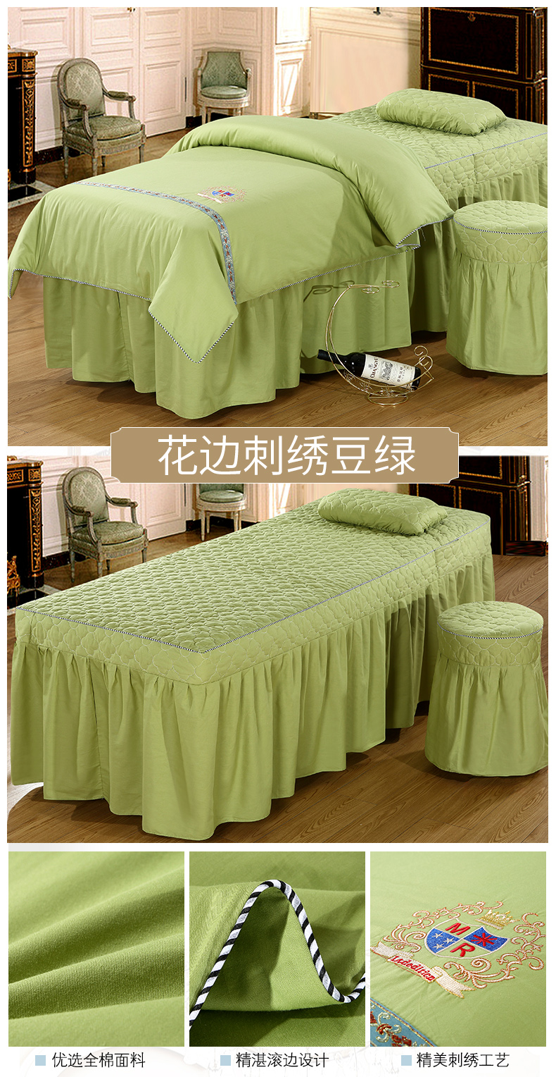 Bông denim bedspread vẻ đẹp thẩm mỹ viện dành riêng đơn giản châu Âu giường trị liệu massage Hàn Quốc đặt Four Seasons chung - Trang bị tấm mẫu ga trải giường spa