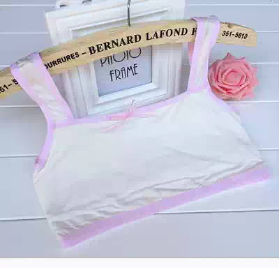 Modal double layer anti-bump student bra Development girl small vest girl underwear summer thin