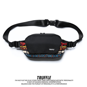 Truffle Ethnic Style Single Shoulder Crossbody Bag, Portable Chest Bag for Going Out, Large Capacity Shoulder Bag for Men, Waist Bag for Women