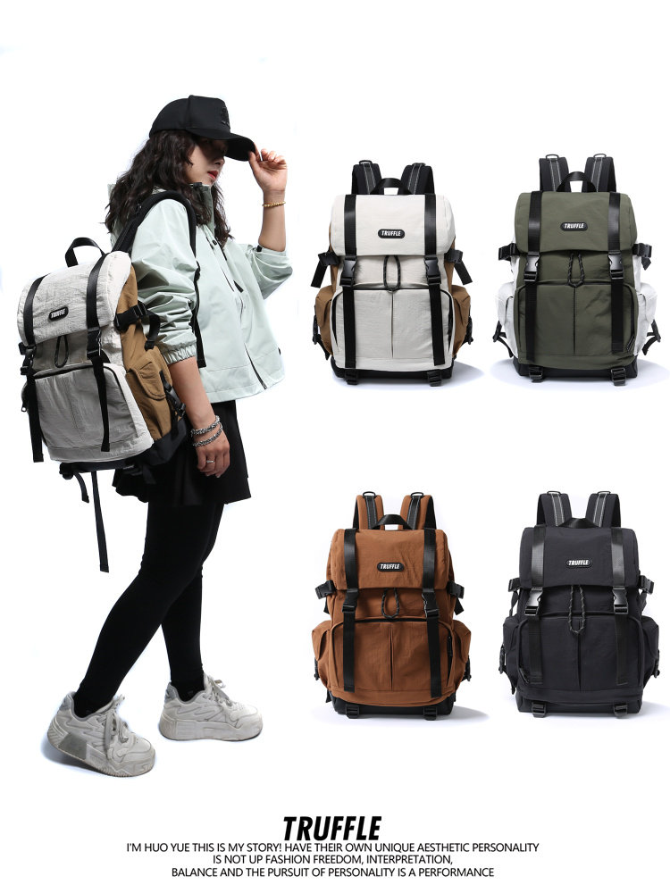 Truffle Outdoor Leisure Trendy Brand Large-Capacity Travel Backpack Male Student School Bag Mountaineering Computer Backpack Female