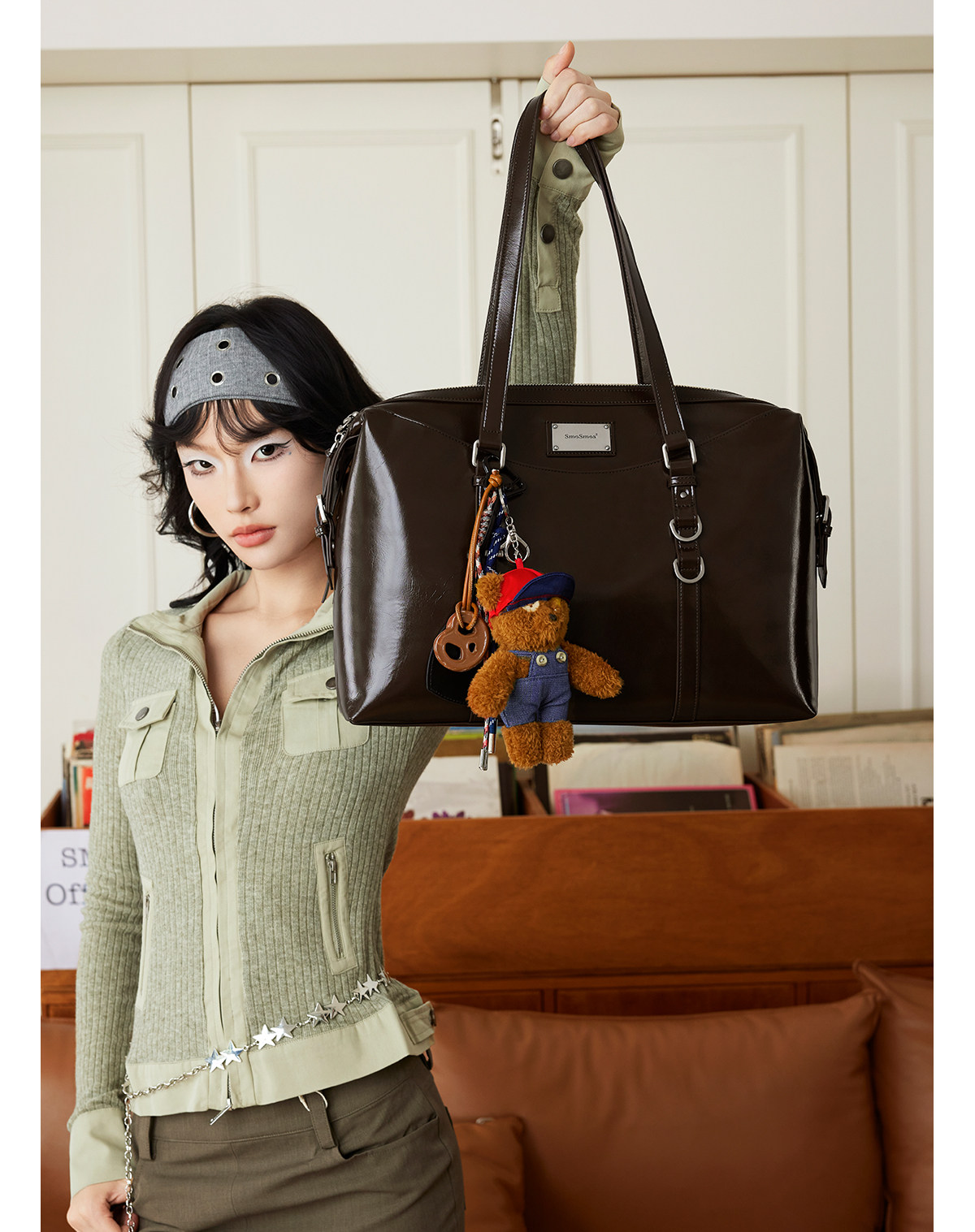 SmoSmos Synthetic Leather Tote Shoulder Bag