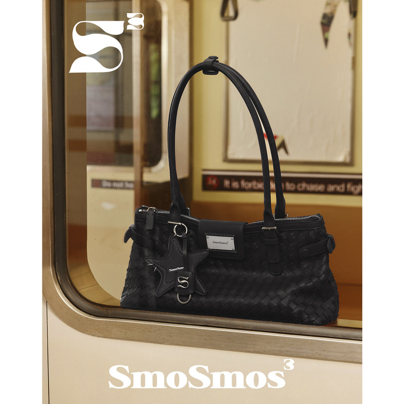 Smosmos【Millennium Boxing·Weaving】Original Workplace Fashionable Soft Bag Single Shoulder Bag Long Handle Underarm Bag Smosmos【Millennium Boxing·Weaving】Original Workplace Fashionable Soft Bag Single Shoulder Bag Long Handle Underarm Bag