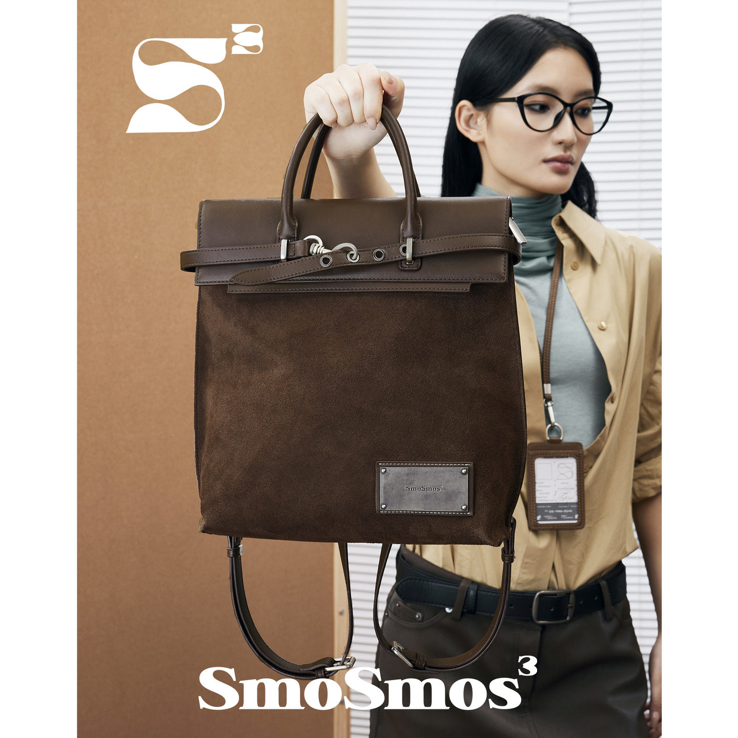 SmoSmos【Боксерский мешок】 Оригинальный рюкзак из замши, женский рюкзак для поездок на работу, кожаная сумка для компьютера, сумка для альпинизма Изображение 1